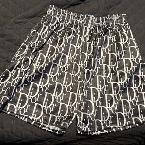 Asylum Dior Black and White Logo Men's Shorts